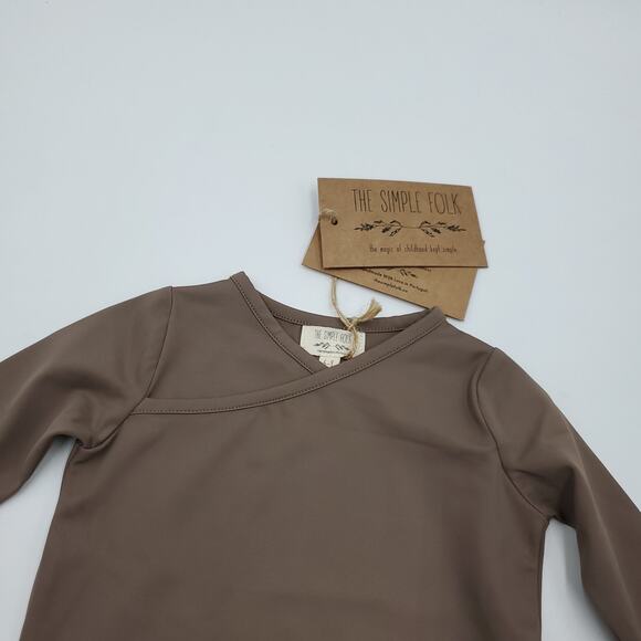 The Simple Folk The Swim Top in Stone Size 6-9 Months - Picture 5 of 10